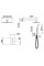 Вбудована душова система Haiba Gaudi 003 (INNER) зі змішувачем та тропічним душем (HB9644)