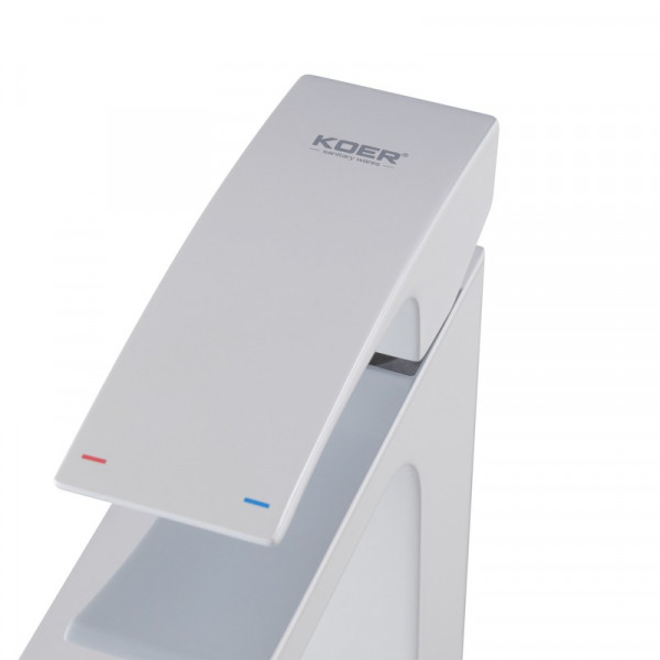 Змішувач для умивальника Koer KB-13007-04 високий (Колір хром+білий) (KR5153)