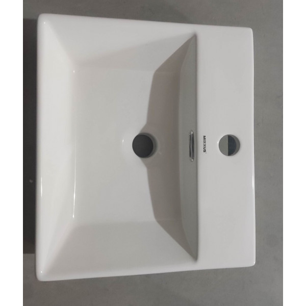 Раковина підвісна Mixxus Premium QUADRO-0205 410х360х130mm з отвором під змішувач та переливом (MP6508)