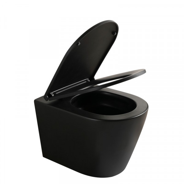 Унітаз підвісний Mixxus Premium BEVEL-0304-T1 BLACK 480x360x360mm сист. змиву TORNADO 1.0 (MP6677)