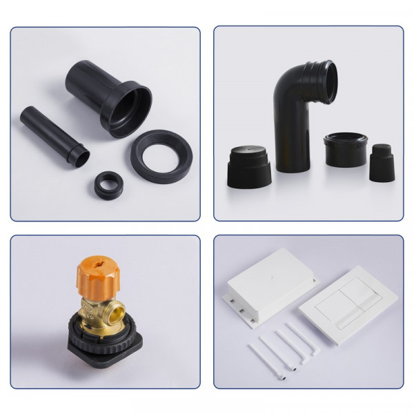 Комплект: Mixxus Premium Ellipse-SET-2102 (в 2 ящ) Унітаз система змиву Tornado 3.0+ Інсталяція Koer KT-0404 + панель KT-0604-01 Chrome (MP6690)