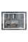 Дзеркало Mixxus STYLE MR03-80x60 з Led Touch, Anti-fog, димером, регулятором яскравості, годинником (MI6005)