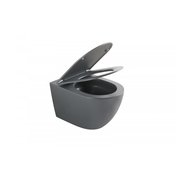 Комплект: Mixxus Premium Ellipse-SET-2101 Gray (в 2 ящ) Унітаз система змиву Tornado 3.0+ Інсталяція Koer KT-0404 + панель KT-0604-07 Gun Gray (MP6668)