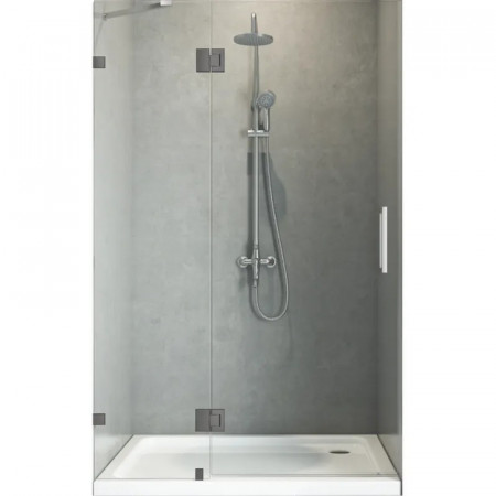 Двері в нішу Koer SR SD04-120x200-TR-07 прозоре скло Easy Clean 10мм, графіт (KR5388)