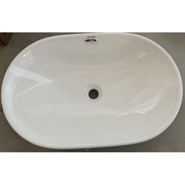 Раковина врізна на стільницю Mixxus Premium ELLIPSE-1601 600х400х190mm з переливом (MP6569)