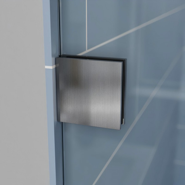 Двері в нішу Koer SR SD06-140x220-TR-07 прозоре скло Easy Clean 8мм, графіт (KR5369)