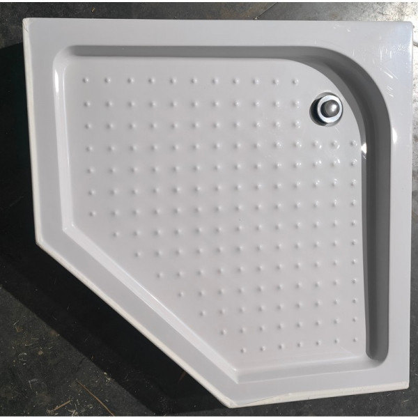 Душовий піддон з сифоном MIXXUS LINES ST01-90x90x13 п'ятикутний діаметр зливу 52 мм (MI8284)