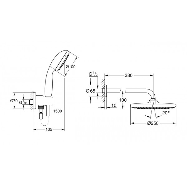 Душова система Grohe Grohtherm SmartControl (26416SC3)
