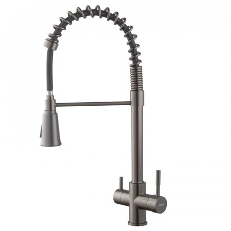 Змішувач для кухні Koer KB-72025-07 з виходом для питної води (вилив - пружина) (KR5016)