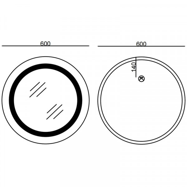 Дзеркало Mixxus PLAIN MC02-60 з Led Touch, Anti-fog, димером, регулятором яскравості, годинником (MI6012)