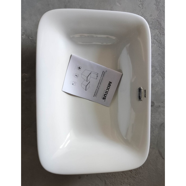 Раковина врізна на стільницю Mixxus Premium STYLE-1601 590х420х180mm з переливом (MP6570)