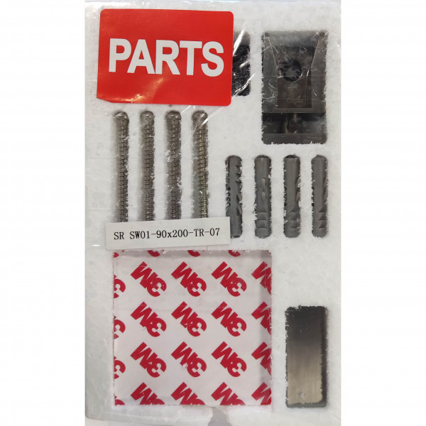 Бічна стінка до кабіни Koer SR SW01-90x200-TR-07 прозоре скло Easy Clean 8мм, графіт (KR5382)