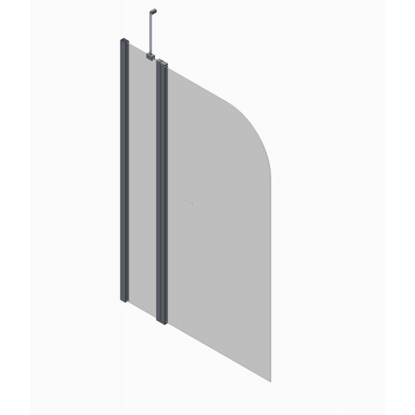 Шторки скляні на ванну Koer SR BS03-95x140-TR-01 прозоре скло 6мм, хром (KR5402)