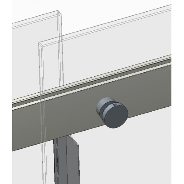 Бічна стінка до кабіни Koer SR SW01-90x200-TR-07 прозоре скло Easy Clean 8мм, графіт (KR5382)