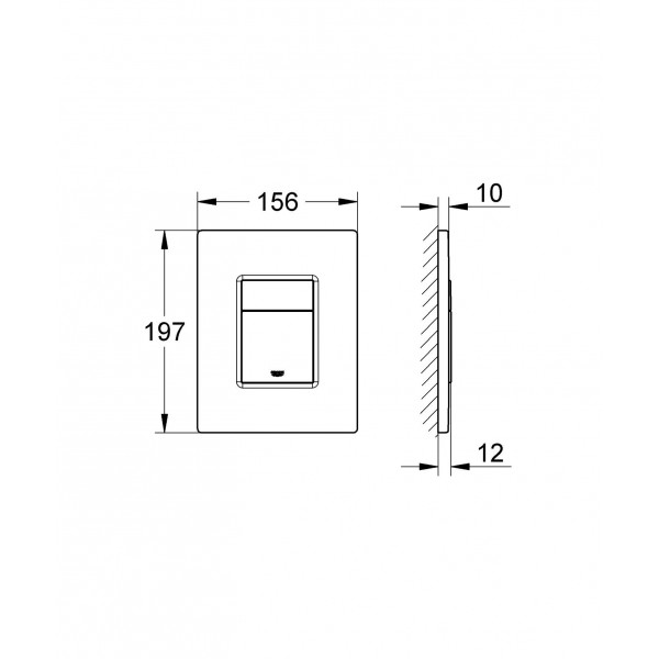 Панель змиву Grohe Skate Cosmopolitan для унітазу (38732KF0)