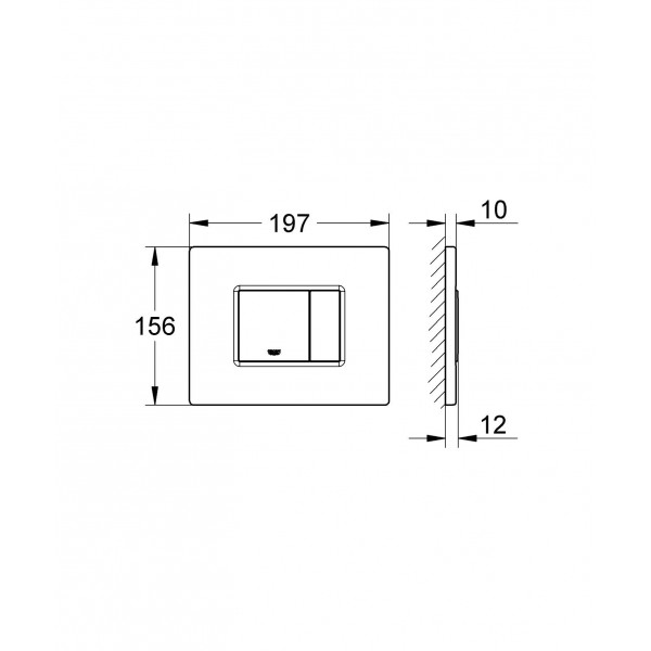 Панель змиву Grohe Skate Cosmopolitan для унітазу (38732KF0)