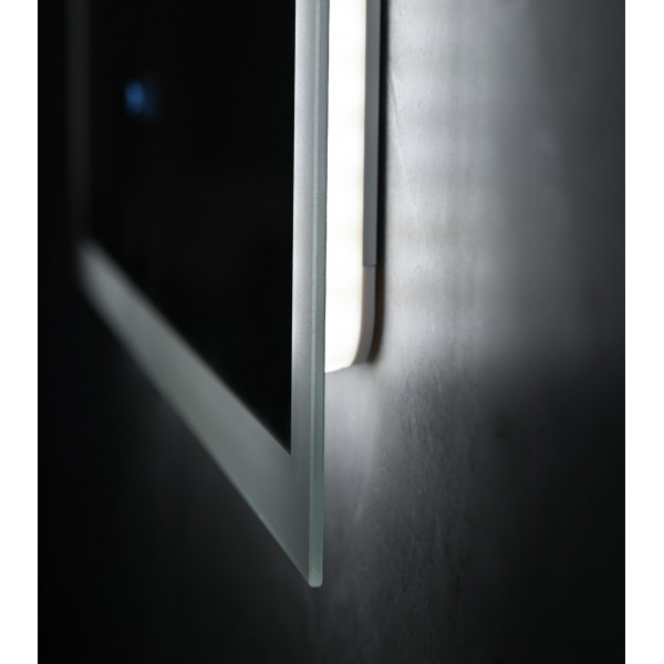 Дзеркало Mixxus FLAT MR04-100x60 з Led Touch, Anti-fog, димером, регулятором яскравості, годинником (MI6008)