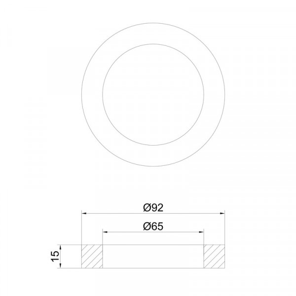 Прокладка пінопластова для зливного клапана бачка унітазу KOER KT-1407 для KT-0201, KT-0202, (колір ЧОРНИЙ) (KR5703)
