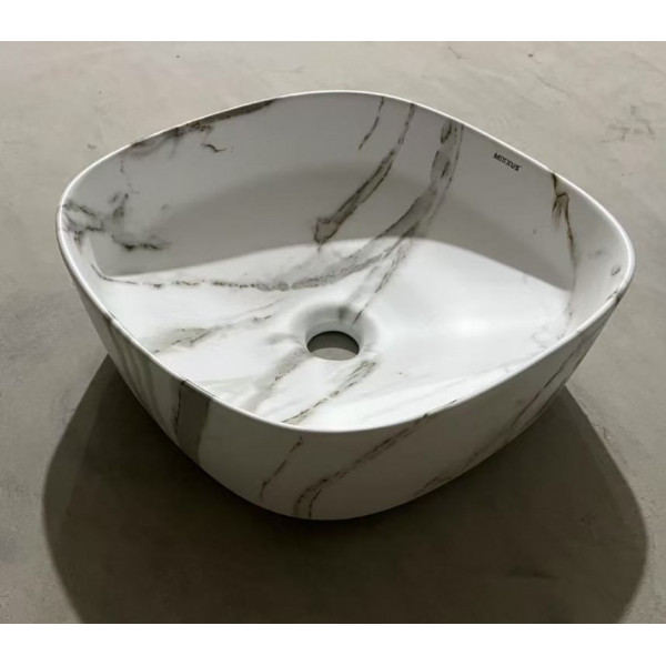 Раковина накладна Mixxus Premium DIVERSE-0104 MARBLE 370х370х135mm (MP6537)