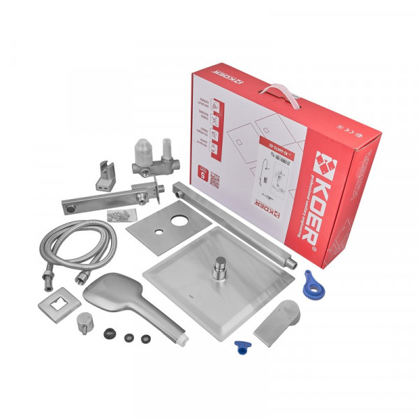 Вбудована душова система Koer KI-66015-02 (з нерж. сталі) (Колір нерж) (KR4785)