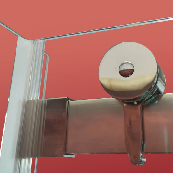 Двері в нішу Koer SR SD01-140x200-TR-01 прозоре скло Easy Clean 8мм, хром (KR5380)