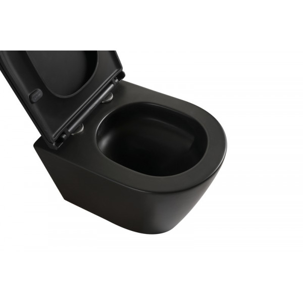 Комплект: Mixxus Premium Bevel-SET-2101 Black (в 2 ящ) Унітаз система змиву Tornado 1.0+ Інсталяція Koer KT-0404 + панель KT-0604-05 Black Mat (MP6669)