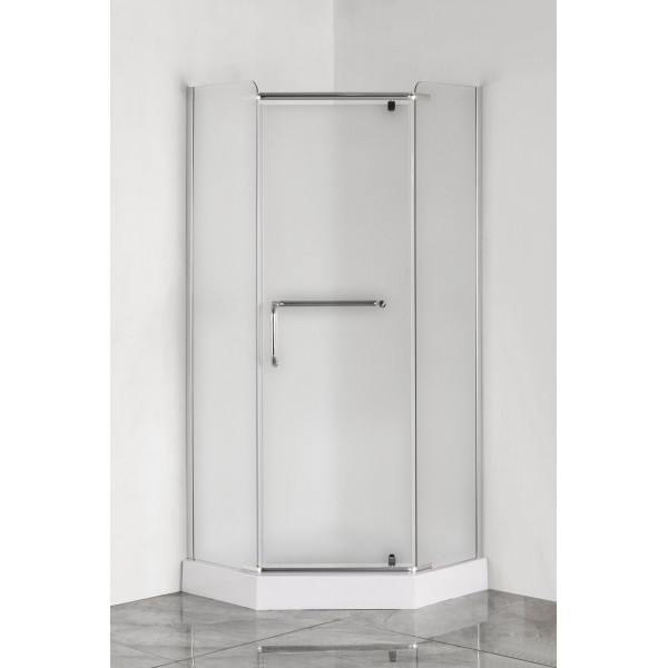 Душова кабіна з низьким піддоном Mixxus LINES SCT01-90x90x198-TR CHROME прозоре скло 6мм (MI6913)