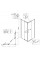 Душова кабіна без піддону Koer SR SC03-90x90x200-TR-12 прозоре скло Easy Clean 6мм, матове золото (KR5358)