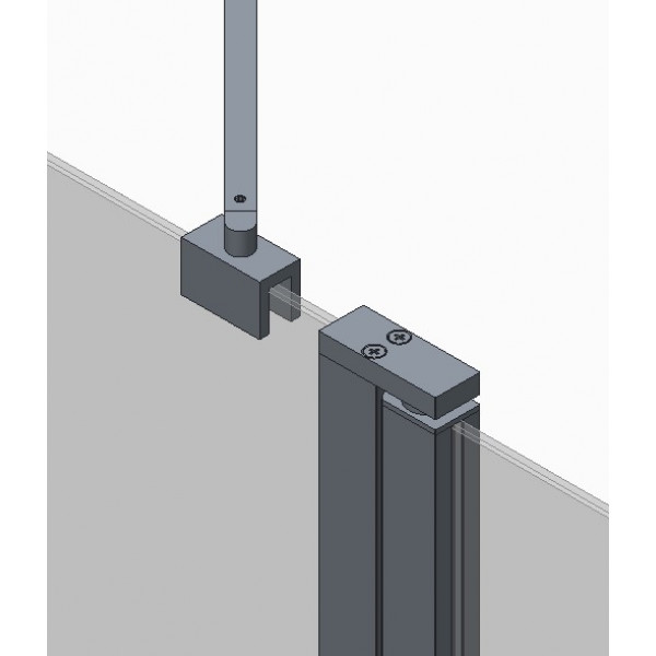 Шторки скляні на ванну Koer SR BS04-95x140-TR-07 прозоре скло 6мм, графіт (KR5404)