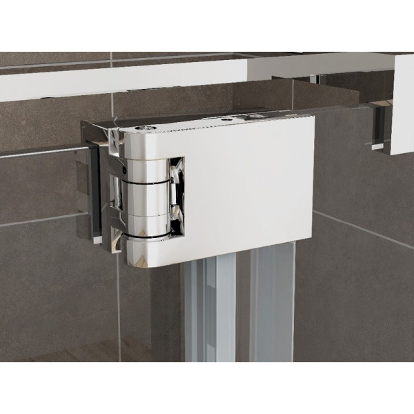 Душова кабіна без піддону Koer SR SC02-100x80x200-TR-01 прозоре скло Easy Clean 8мм, хром (KR5355)