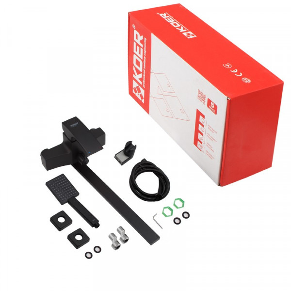 Змішувач для ванни з довгим виливом KOER KB-42007-05 (Колір чорний) (KR3457)