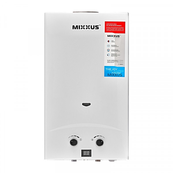 Газова колонка Mixxus GWH-0112 BASIC WHITE димохідна 12 л/хв (WH0029)