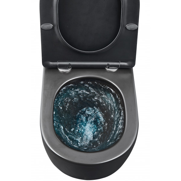 Унітаз підвісний Mixxus Premium BEVEL-0301-T3 BLACK 515х355х365mm, система змиву TORNADO 3.0 (MP6595)