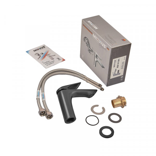 Змішувач для умивальника Mixxus Premium DERBY 001 (NUT) BLACK (MI6601)