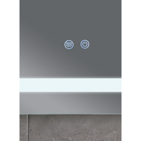 Дзеркало Mixxus WARM MR12-80x60-Reverse з Led Touch, Anti-fog, димером, регулятором яскравості (MI6672)
