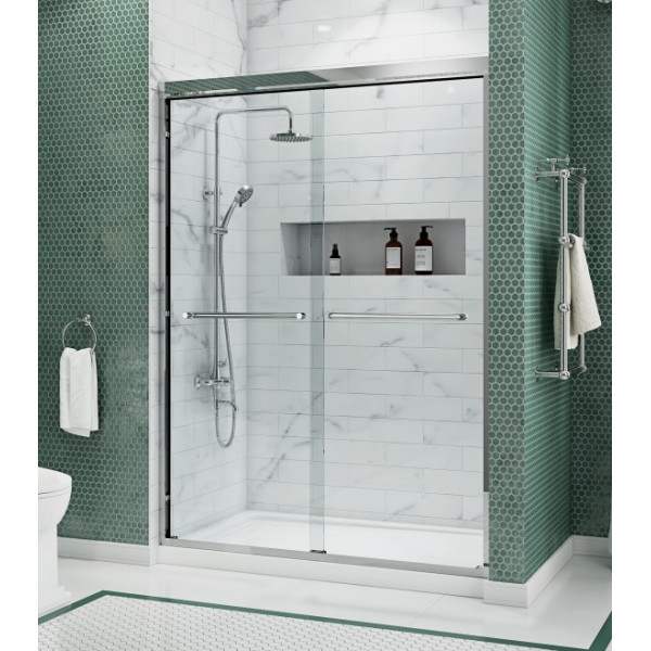 Двері в нішу Koer SR SD03-140x200-TR-01 прозоре скло Easy Clean 8мм, хром (KR5385)