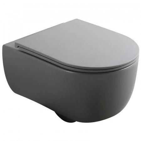 Унітаз підвісний Mixxus Premium TOPPER-0303-R GRAY 495x370x350mm система змиву RIMLESS (MP6657)