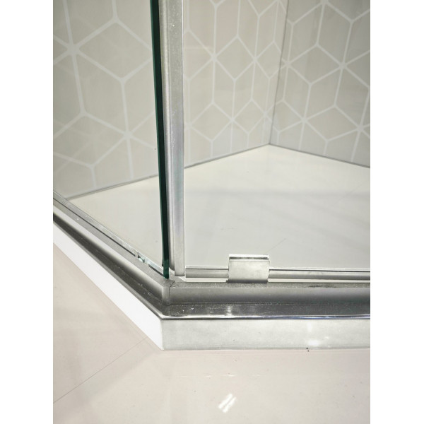 Душова кабіна без піддону Koer SR SC06-100x100x200-TR-01 прозоре скло Easy Clean 8мм, хром (KR5365)