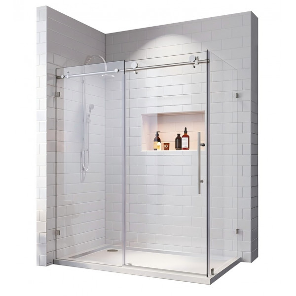 Душова кабіна без піддону Koer SR SC07-120x90x200-TR-01 прозоре скло Easy Clean 8мм, хром (KR5370)