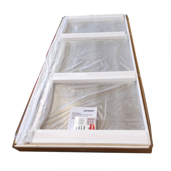 Душова перегородка Koer SR SP01-90x200-TR-01 Walk-In прозоре скло Easy Clean 8мм, хром (KR5392)