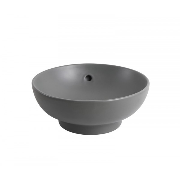 Раковина накладна Mixxus Premium TOPPER-0201 GRAY 410x410x165mm з переливом (MP6649)