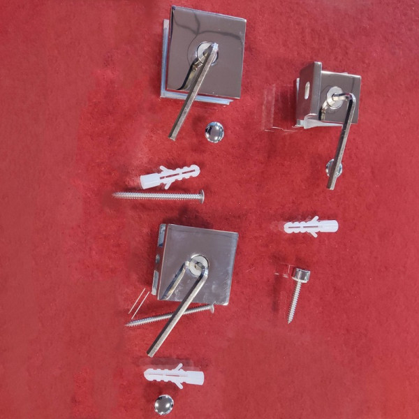 Бічна стінка до кабіни Koer SR SW04-80x200-TR-01 прозоре скло Easy Clean 10мм, хром (KR5389)