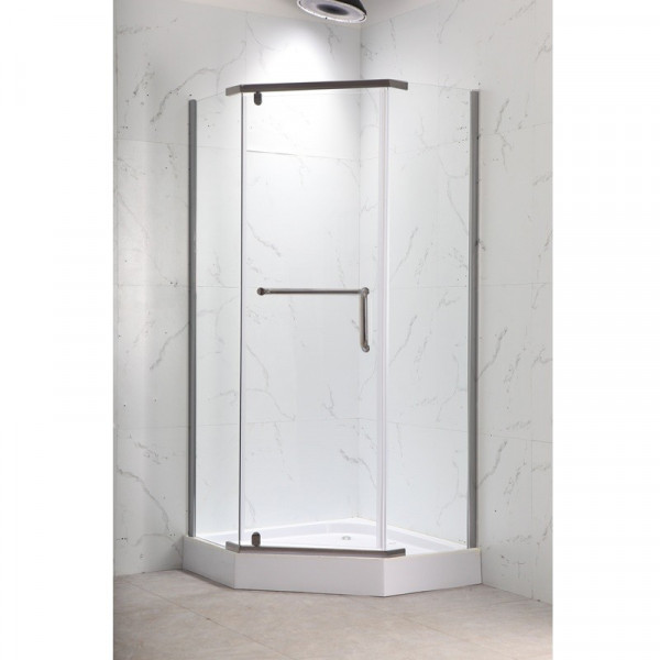 Душова кабіна з низьким піддоном Mixxus LINES SCT01-90x90x198-TR Graphite NEW прозоре скло 6мм (MI8429)