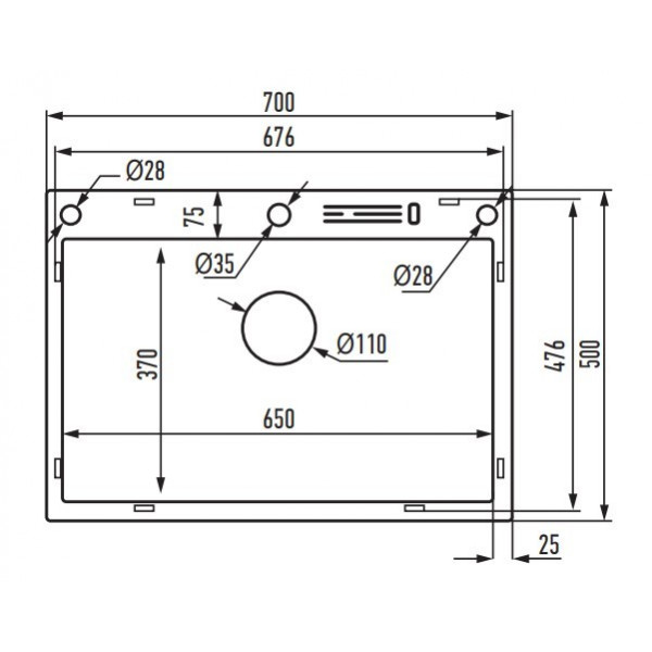 Мийка Mixxus MH7050-SK NANO-BLACK (3.0/0.8) з н.ст. зі сходинкою для суш.,з підст.під ножі(графіт)(MX1944)