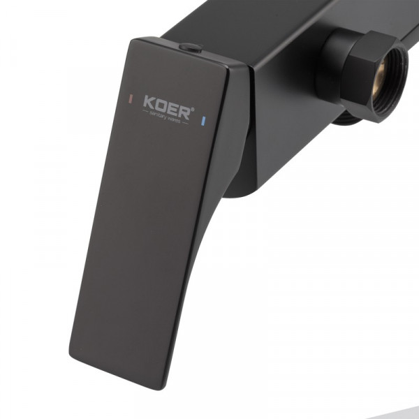 Змішувач для ванни з коротким виливом Koer KB-41010-05 (Колір чорний) (KR3485)