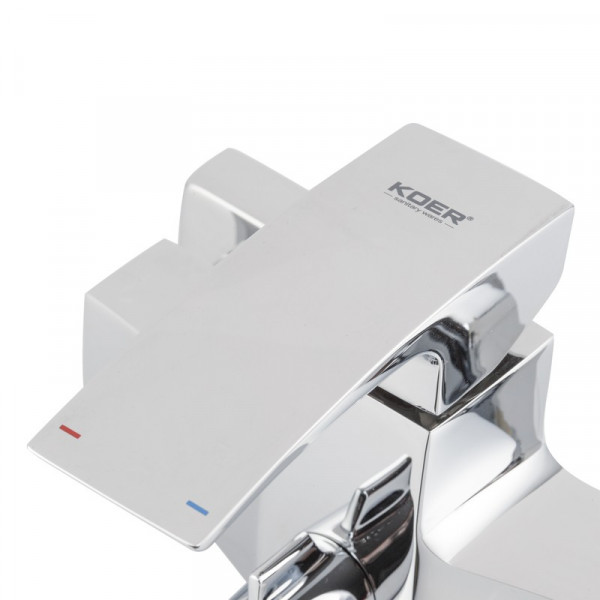 Змішувач для ванни з довгим виливом Koer KB-42007-01 (Колір хром) (KR3456)