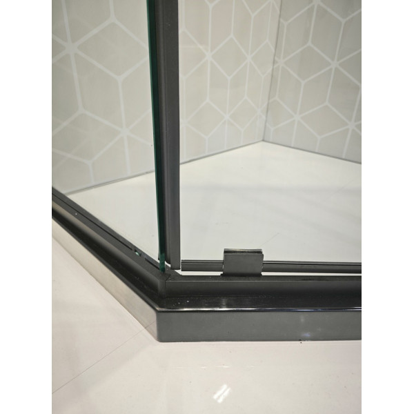 Душова кабіна без піддону Koer SR SC06-90x90x200-TR-07 прозоре скло Easy Clean 8мм, графіт (KR5366)