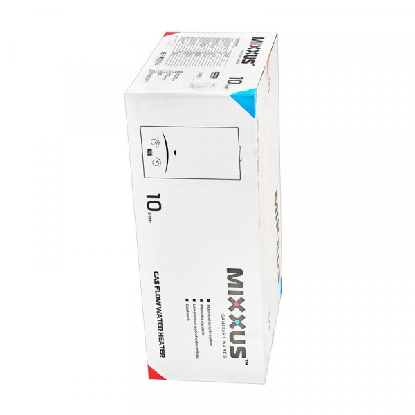 Газова колонка MIXXUS GWH-0510 BASIC GLASS димохідна 10 л/хв (панель зі скла з малюнком) (WH0026)