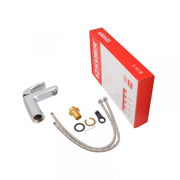 Змішувач для умивальника Koer KB-10008-01 (Колір хром) (KR3470)