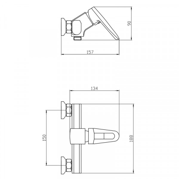 Змішувач для душа Mixxus Pegas 003 (MI6246)
